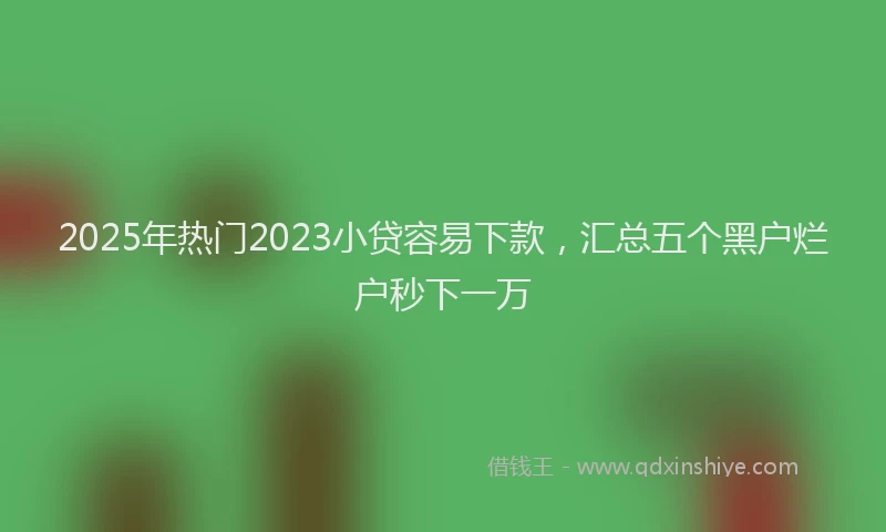 2025年热门2023小贷容易下款，汇总五个黑户烂户秒下一万