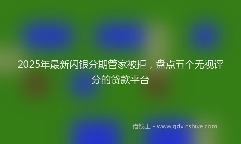2025年最新闪银分期管家被拒，盘点五个无视评分的贷款平台
