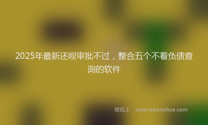 2025年最新还呗审批不过，整合五个不看负债查询的软件