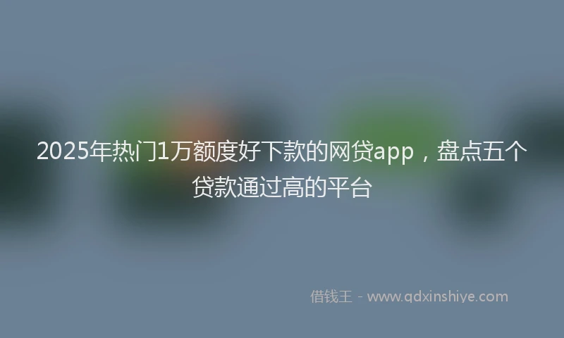 2025年热门1万额度好下款的网贷app，盘点五个贷款通过高的平台