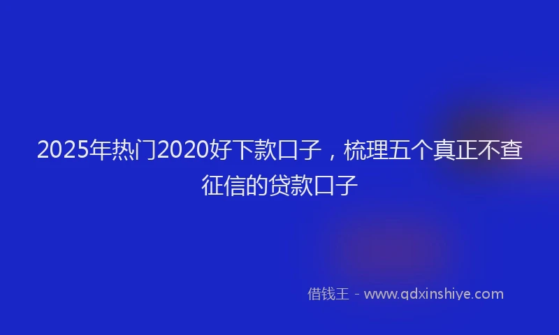 2025年热门2020好下款口子，梳理五个真正不查征信的贷款口子