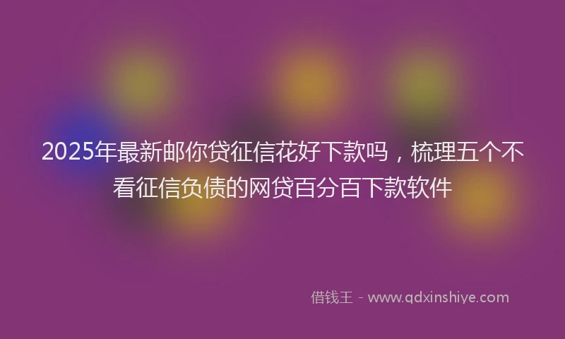 2025年最新邮你贷征信花好下款吗，梳理五个不看征信负债的网贷百分百下款软件