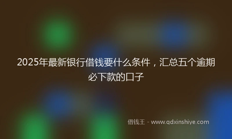 2025年最新银行借钱要什么条件，汇总五个逾期必下款的口子