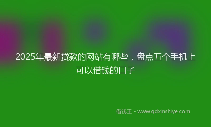 2025年最新贷款的网站有哪些，盘点五个手机上可以借钱的口子