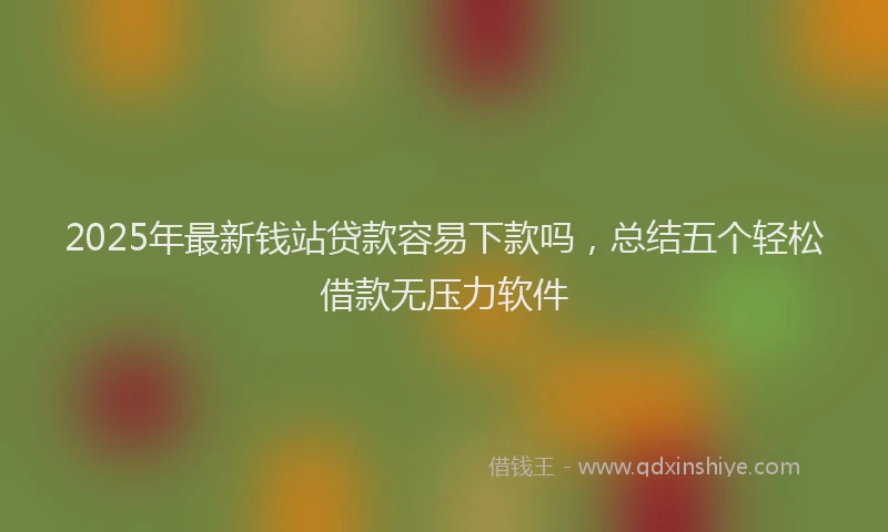 2025年最新钱站贷款容易下款吗，总结五个轻松借款无压力软件