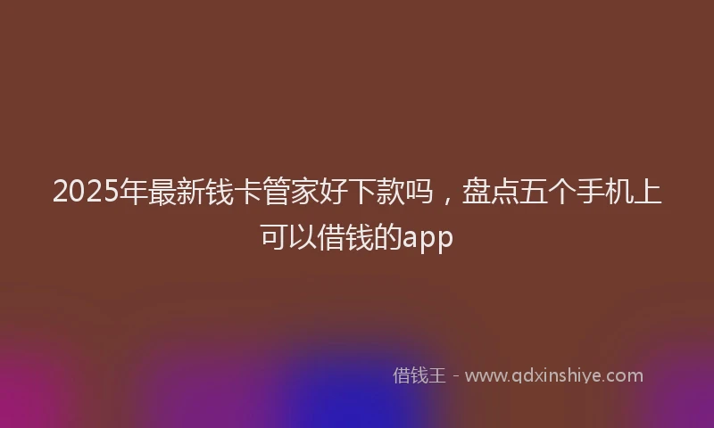 2025年最新钱卡管家好下款吗，盘点五个手机上可以借钱的app