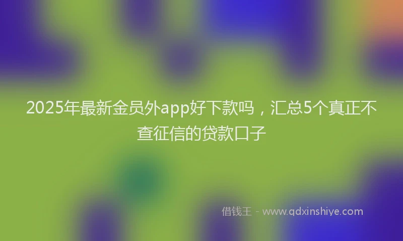 2025年最新金员外app好下款吗，汇总5个真正不查征信的贷款口子