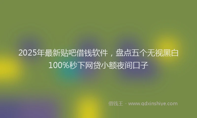 2025年最新贴吧借钱软件，盘点五个无视黑白100%秒下网贷小额夜间口子