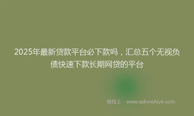 2025年最新贷款平台必下款吗，汇总五个无视负债快速下款长期网贷的平台