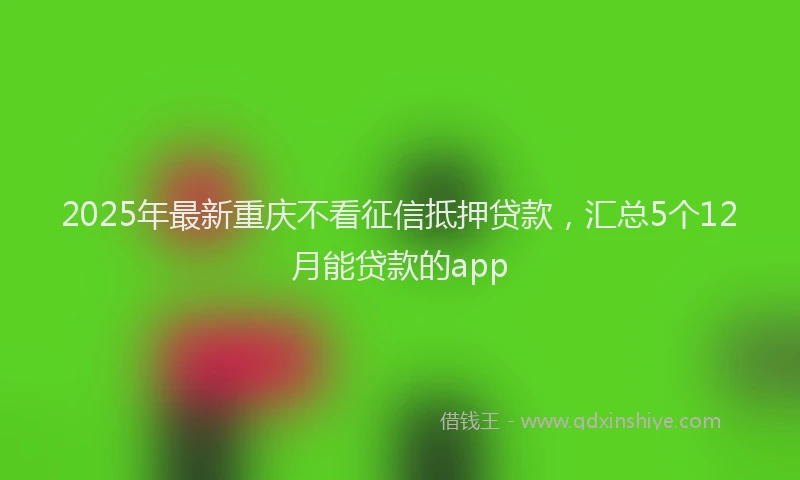 2025年最新重庆不看征信抵押贷款，汇总5个12月能贷款的app