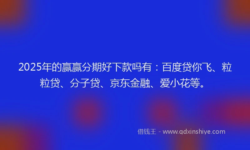 2025年的赢赢分期好下款吗有：百度贷你飞、粒粒贷、分子贷、京东金融、爱小花等。