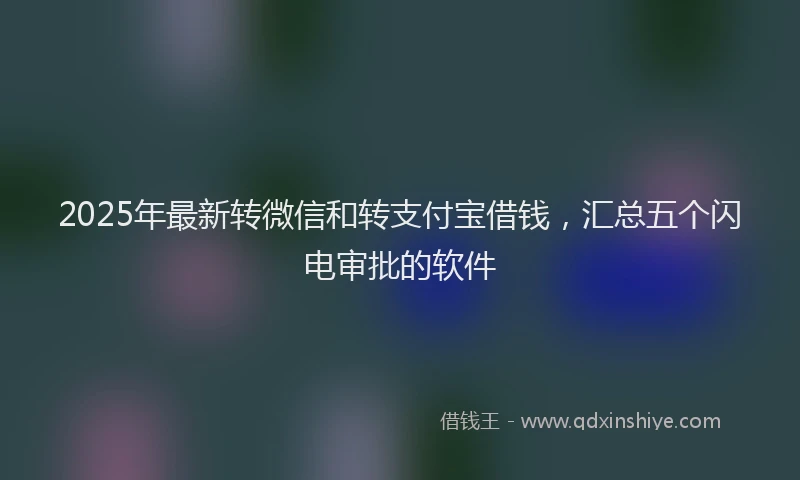 2025年最新转微信和转支付宝借钱，汇总五个闪电审批的软件