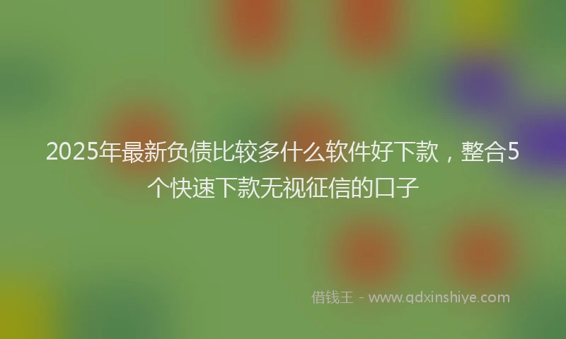 2025年最新负债比较多什么软件好下款，整合5个快速下款无视征信的口子