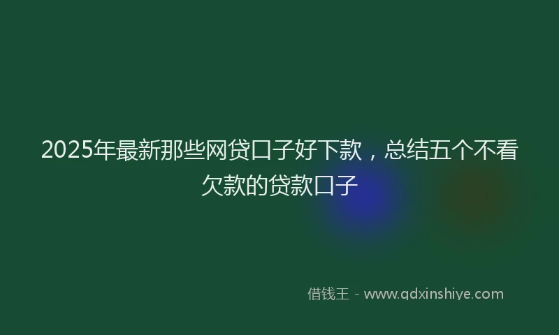 2025年最新那些网贷口子好下款，总结五个不看欠款的贷款口子