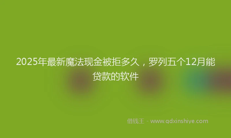 2025年最新魔法现金被拒多久，罗列五个12月能贷款的软件