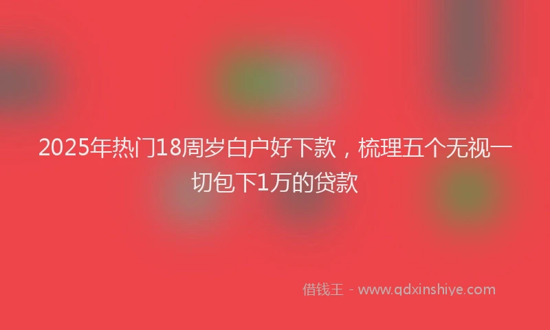 2025年热门18周岁白户好下款，梳理五个无视一切包下1万的贷款