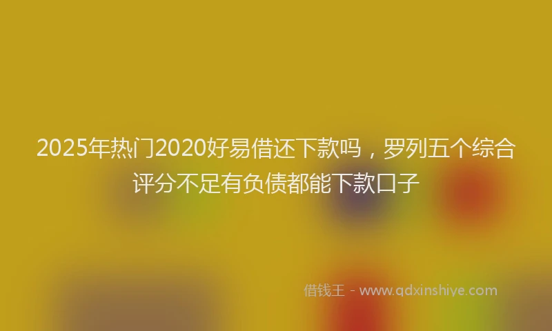 2025年热门2020好易借还下款吗，罗列五个综合评分不足有负债都能下款口子