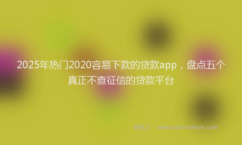 2025年热门2020容易下款的贷款app，盘点五个真正不查征信的贷款平台