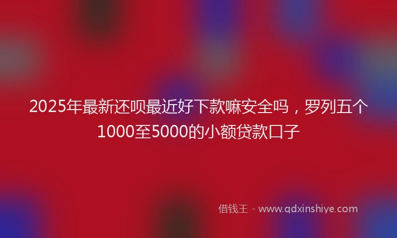 2025年最新还呗最近好下款嘛安全吗，罗列五个1000至5000的小额贷款口子