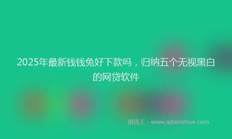 2025年最新钱钱兔好下款吗，归纳五个无视黑白的网贷软件