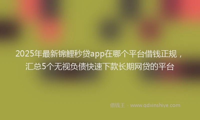 2025年最新锦鲤秒贷app在哪个平台借钱正规，汇总5个无视负债快速下款长期网贷的平台