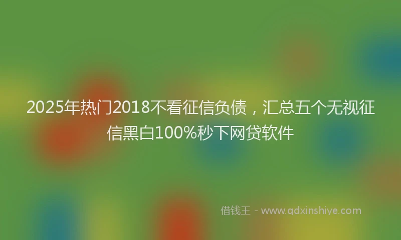 2025年热门2018不看征信负债，汇总五个无视征信黑白100%秒下网贷软件
