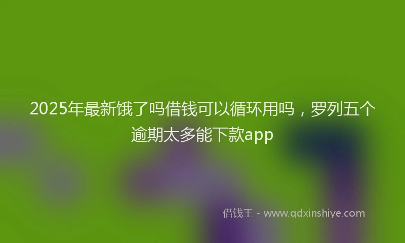 2025年最新饿了吗借钱可以循环用吗，罗列五个逾期太多能下款app