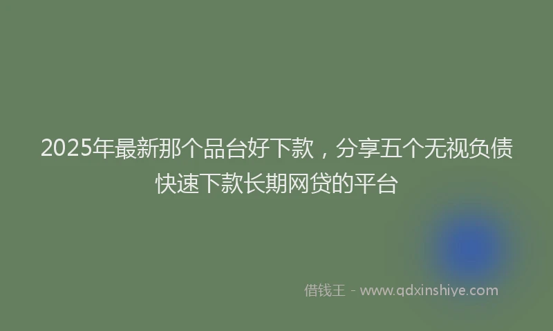 2025年最新那个品台好下款，分享五个无视负债快速下款长期网贷的平台
