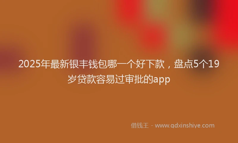 2025年最新银丰钱包哪一个好下款，盘点5个19岁贷款容易过审批的app