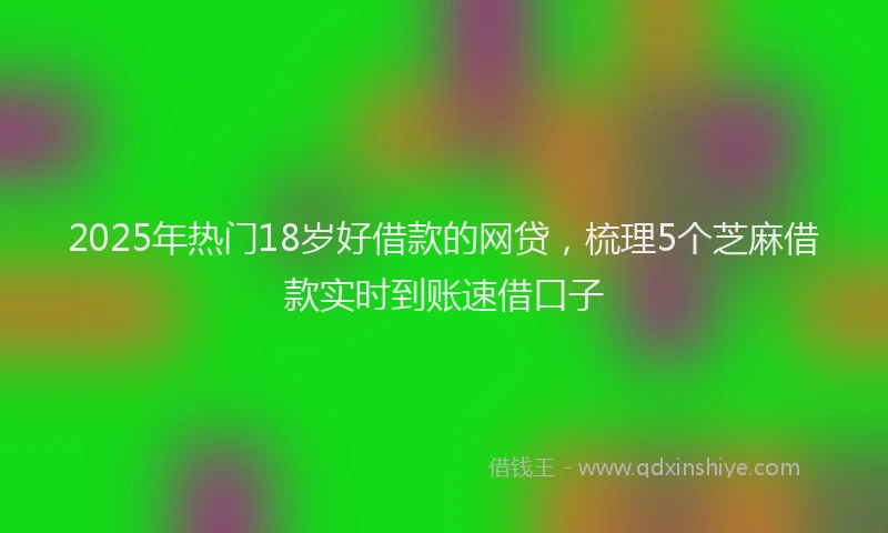 2025年热门18岁好借款的网贷，梳理5个芝麻借款实时到账速借口子