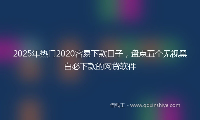 2025年热门2020容易下款口子，盘点五个无视黑白必下款的网贷软件