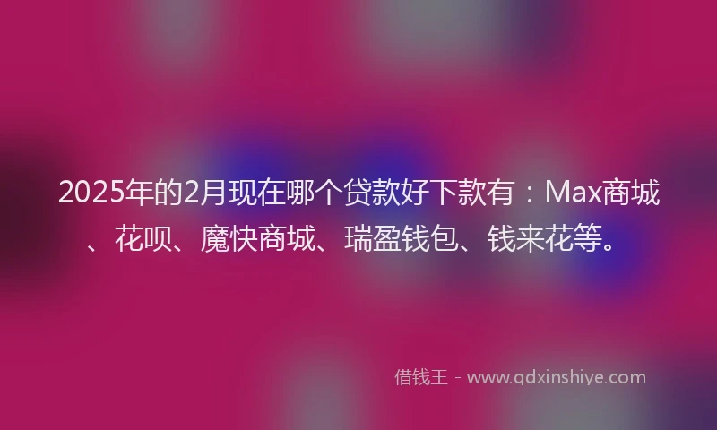 2025年的2月现在哪个贷款好下款有：Max商城、花呗、魔快商城、瑞盈钱包、钱来花等。
