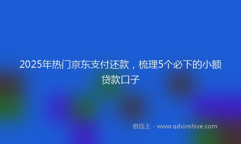 2025年热门京东支付还款，梳理5个必下的小额贷款口子