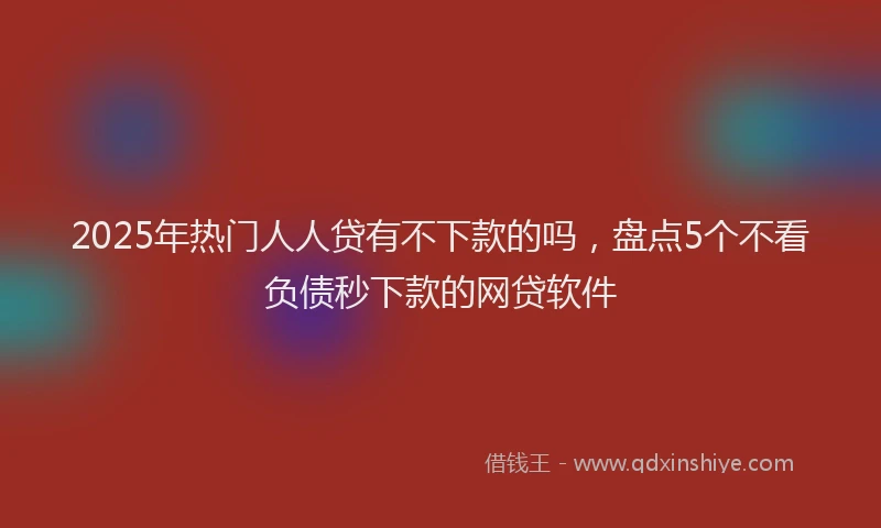 2025年热门人人贷有不下款的吗，盘点5个不看负债秒下款的网贷软件
