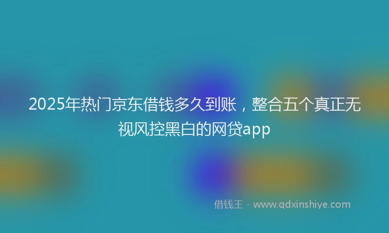 2025年热门京东借钱多久到账，整合五个真正无视风控黑白的网贷app