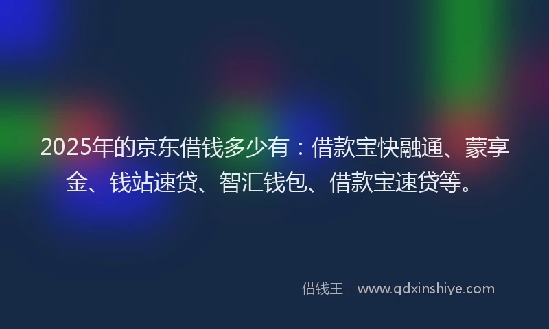 2025年的京东借钱多少有：借款宝快融通、蒙享金、钱站速贷、智汇钱包、借款宝速贷等。