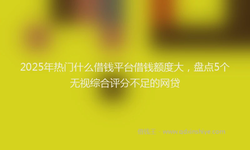 2025年热门什么借钱平台借钱额度大，盘点5个无视综合评分不足的网贷
