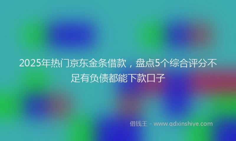 2025年热门京东金条借款，盘点5个综合评分不足有负债都能下款口子