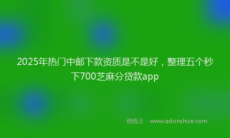 2025年热门中邮下款资质是不是好，整理五个秒下700芝麻分贷款app