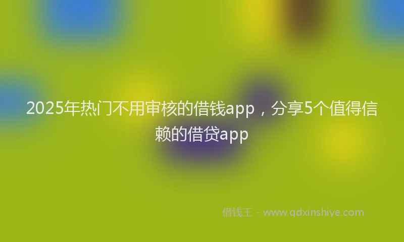 2025年热门不用审核的借钱app，分享5个值得信赖的借贷app