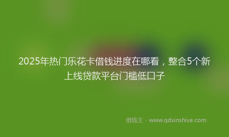 2025年热门乐花卡借钱进度在哪看，整合5个新上线贷款平台门槛低口子