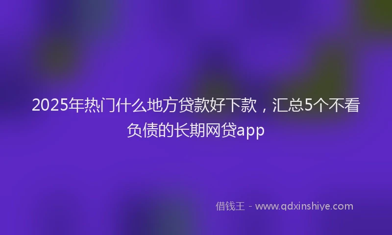 2025年热门什么地方贷款好下款，汇总5个不看负债的长期网贷app