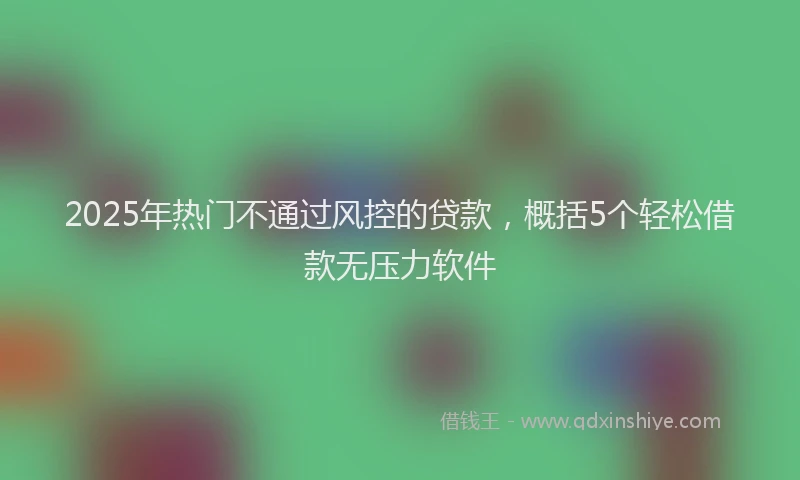 2025年热门不通过风控的贷款，概括5个轻松借款无压力软件