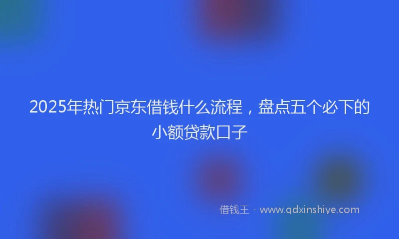 2025年热门京东借钱什么流程，盘点五个必下的小额贷款口子