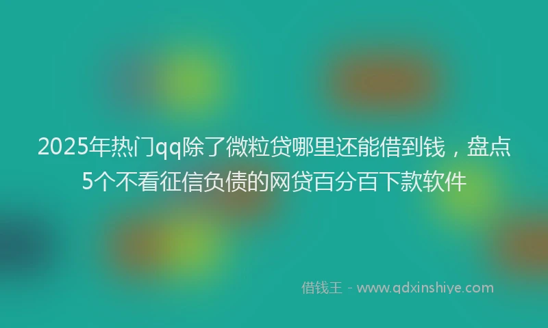 2025年热门qq除了微粒贷哪里还能借到钱，盘点5个不看征信负债的网贷百分百下款软件