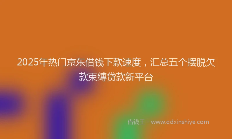 2025年热门京东借钱下款速度，汇总五个摆脱欠款束缚贷款新平台