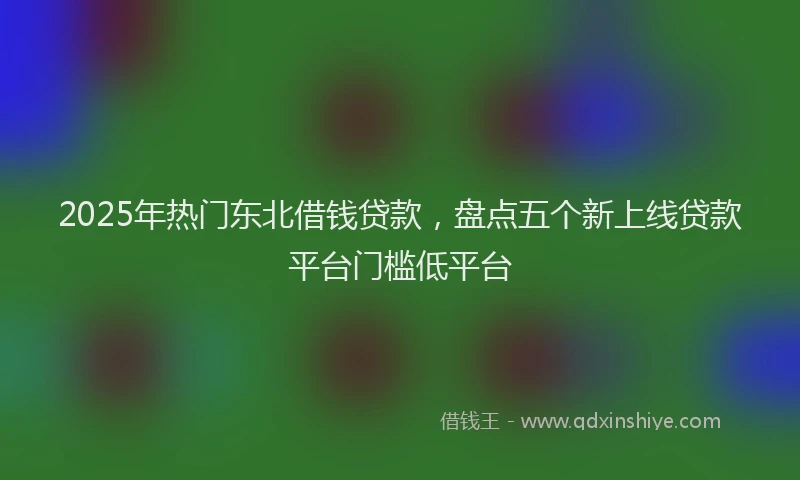 2025年热门东北借钱贷款，盘点五个新上线贷款平台门槛低平台