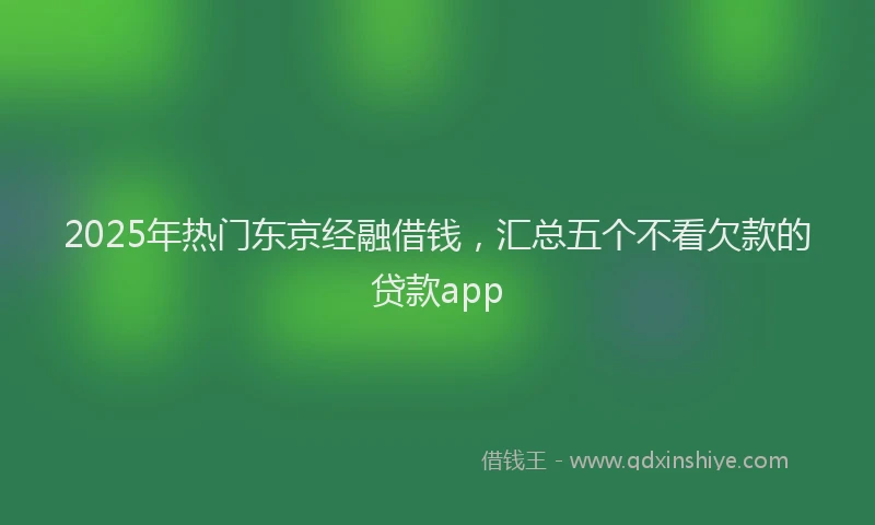 2025年热门东京经融借钱，汇总五个不看欠款的贷款app