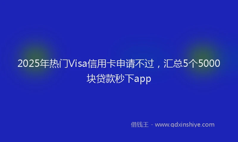2025年热门Visa信用卡申请不过，汇总5个5000块贷款秒下app