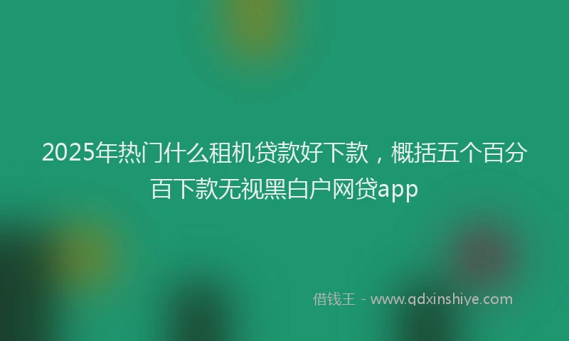2025年热门什么租机贷款好下款，概括五个百分百下款无视黑白户网贷app